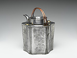 Hexagonal teapot, Workshop of Chen Wanfeng (Chinese, late 19th to early 20th century), Pewter, copper, and brass	, China