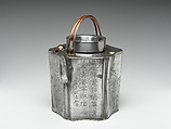 Hexagonal teapot, Workshop of Chen Wanfeng (Chinese, late 19th to early 20th century), Pewter, copper, and brass	, China
