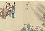 Illustrations of Uji Tea Production, Painting by Saitō Motonari (Japanese, active ca. 1800), Handscroll of thirty-two sheets reformatted as a folding album (orihon), Japan