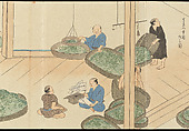 Illustrations of Uji Tea Production, Painting by Saitō Motonari (Japanese, active ca. 1800), Handscroll of thirty-two sheets reformatted as a folding album (orihon), Japan