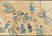 Illustrations of Uji Tea Production, Painting by Saitō Motonari (Japanese, active ca. 1800), Handscroll of thirty-two sheets reformatted as a folding album (orihon), Japan