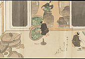 Illustrations of Uji Tea Production, Painting by Saitō Motonari (Japanese, active ca. 1800), Handscroll of thirty-two sheets reformatted as a folding album (orihon), Japan