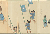 Illustrations of Uji Tea Production, Painting by Saitō Motonari (Japanese, active ca. 1800), Handscroll of thirty-two sheets reformatted as a folding album (orihon), Japan