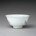 Bowl with flowers, Porcelain painted in overglaze polychrome enamels (Jingdezhen ware), China