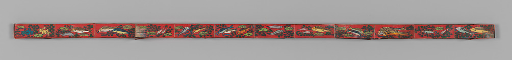 Ruler, Wood, bone, painted ox horn; bamboo, black lacquer, Korea