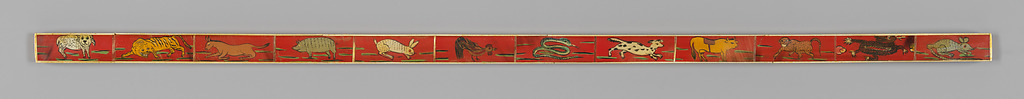 Ruler, Wood, bone, and painted ox horn	, Korea