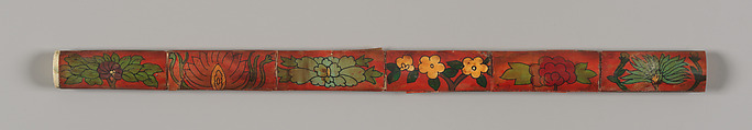 Ruler, Wood, bone, painted ox horn; bamboo, black lacquer, Korea