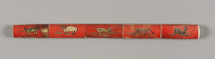 Ruler, Wood, bone, and painted ox horn	, Korea