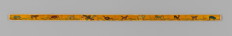 Ruler, Wood, bone, and painted ox horn	, Korea