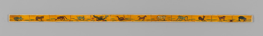 Ruler, Wood, bone, and painted ox horn	, Korea