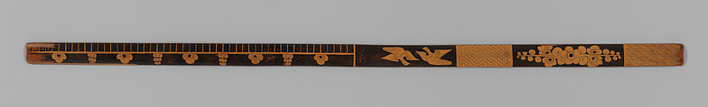 Ruler, Wood, bone, painted ox horn; bamboo, black lacquer, Korea