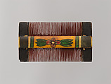 Double-sided comb, Wood, bone, painted ox horn		, Korea