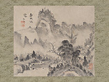 In Verdant Mountains Hoping for Snow, Urakami (Uragami) Gyokudō (Japanese, 1745–1820), Hanging scroll; ink on paper, Japan