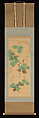Moon and Kudzu Vine, Sakai Hōitsu (Japanese, 1761–1828), Hanging scroll; ink and color on silk, Japan