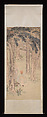 Portrait of a gentleman gathering chrysanthemums, Hua Guan (Chinese, ca. 1740–ca. 1822), Hanging scroll; ink and color on paper, China