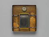 Writing box (suzuribako) with chrysanthemums and mandarin ducks, Igarashi Fujin 五十嵐不尽 (Japanese, second half of 17th–early 18th century), Lacquered wood with gold, silver takamaki-e, hiramaki-e, togidashimaki-e, and cut-out gold and silver foil application, Japan