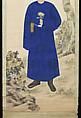 Portrait of Huang Jianyuan (1844–1911), Landscape by Ding Shangyong (Chinese, active late 19th century), Hanging scroll (framed); ink and color on paper	, China