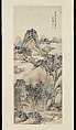 Landscape, Huang Jun (Chinese, 1775–1850), Hanging scroll; ink and color on paper, China