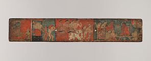 Pair of Manuscript Covers Illustrating Sadaprarudita’s Self-Sacrifice, Distemper on wood, Nepal, Kathmandu Valley