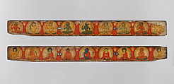 Pair of Manuscript Covers with Buddhist Deities, Distemper on wood, Nepal (Kathmandu Valley)