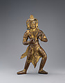 The Bodhisattva Manjushri as a Ferocious Destroyer of Ignorance, Gilt-copper alloy with color and gold paint, Nepal, Kathmandu Valley