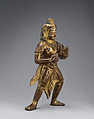 The Bodhisattva Manjushri as a Ferocious Destroyer of Ignorance, Gilt-copper alloy with color and gold paint, Nepal, Kathmandu Valley