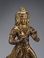 The Bodhisattva Manjushri as a Ferocious Destroyer of Ignorance, Gilt-copper alloy with color and gold paint, Nepal, Kathmandu Valley