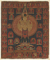 Thousand-Armed Chenresi, Distemper and gold on cloth, Tibet