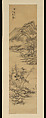 Landscapes after old masters, Dai Xi (Chinese, 1801–1860), Set of four hanging scrolls; ink on gold-flecked paper, China