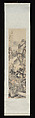 Ouyang Xiu Reading at Midnight, Jin Cheng (Chinese, 1878–1926), Hanging scroll; ink and color on paper, China