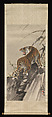 Tiger, Gao Qifeng (Chinese, 1889–1933), Hanging scroll; ink and color on alum paper, China
