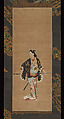 Wakashu (Male Youth) with Two Swords, Unidentified artist, Hanging scroll: ink and color on silk, Japan