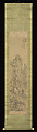 Monkey Offering a Qin to Scholar, Tanomura Chikuden (Japanese, 1777–1835), Hanging scroll; ink and color on silk, Japan
