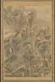 Snowfall on Mt. Emei  峨眉積雪図 (Gabi sekisetsu zu), Yokoi Kinkoku  横井金谷 (Japanese, 1761–1832), Hanging scroll; ink and color on silk, Japan