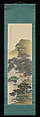 Taming Cranes among the Pines, Tajika Chikuson (Japanese, 1864–1922), Hanging scroll; ink and color on silk, Japan
