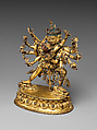 Chakrasamvara and Vajravarahi, Gilt bronze with inlaid turquoise, Tibet