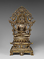 Enthroned Amitayus, Bronze with silver and copper inlay, Tibet