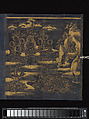 “Devadatta,” Chapter 12 of the Lotus Sutra (Hoke-kyō, Daibadatta-bon), Handscroll; gold and silver on indigo-dyed paper, Japan