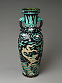Temple vase with dragons and clouds, Porcelain with raised slip and enamels (Jingdezhen ware), China