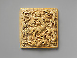 Plaque with dragons, Ivory, China