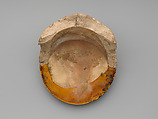 Roof-tile end with dragon, Earthenware with yellow glaze, China