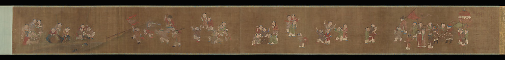 The Hundred Sons, Unidentified artist, Handscroll; ink and color on silk, China
