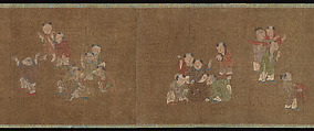 The Hundred Sons, Unidentified artist, Handscroll; ink and color on silk, China