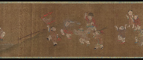 The Hundred Sons, Unidentified artist, Handscroll; ink and color on silk, China