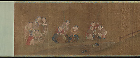 The Hundred Sons, Unidentified artist, Handscroll; ink and color on silk, China