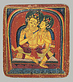 Initiation Card (Tsakalis): Akashagarbha, Opaque watercolor on paper, Tibet