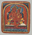 Initiation Card (Tsakalis): Chenresi (Avalokiteshvara), Opaque watercolor on paper, Tibet