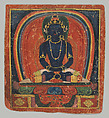 Initiation Card (Tsakalis): Samanthabhandra, Opaque watercolor on paper, Tibet