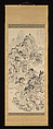 After Ike no Taiga's “Orchid Pavilion Gathering", Aoki Shukuya (Japanese, 1737–1802), Hanging scroll; ink and color on paper, Japan