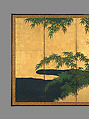 Bamboo Grove, Unidentified artist (Japanese), Pair of six-panel folding screens; ink, color, gold, and gold leaf on paper	, Japan